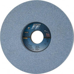 Norton - 7" Diam x 1-1/4" Hole x 1" Thick, J Hardness, 60 Grit Surface Grinding Wheel - Ceramic, Type 5, Medium Grade, 3,600 Max RPM, Vitrified Bond, One-Side Recess - Exact Tool & Supply