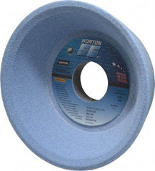 Norton - 5" Diam, 1-1/4" Hole Size, 1-3/4" Overall Thickness, 60 Grit, Type 11 Tool & Cutter Grinding Wheel - Medium Grade, Ceramic, L Hardness, Vitrified Bond, 4,585 RPM - Exact Tool & Supply