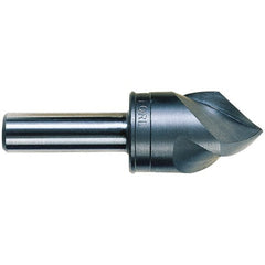 M.A. Ford - 1-1/8" Head Diam, 1/2" Shank Diam, 3 Flute 100° High Speed Steel Countersink - Exact Tool & Supply