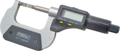 Fowler - 0" to 1" Mechanical Blade Micrometer - 0.0002" Accuracy, 0.001mm Graduation, 0.03" Blade Thickness, Friction Thimble, Digital Counter - Exact Tool & Supply