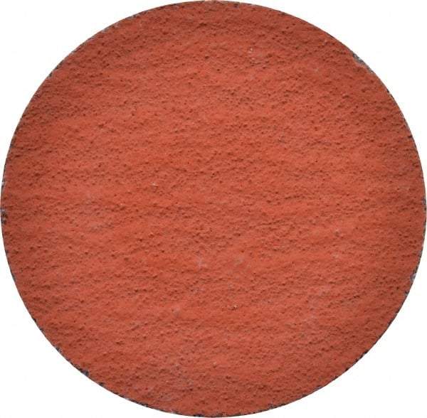 3M - 2" Disc Diam, 100 Grit, Ceramic Quick Change Disc - Type S Attaching System, Coated, Orange, Fine Grade, 25,000 RPM, 777F Series - Exact Tool & Supply