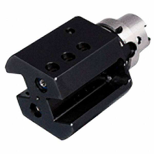 Iscar - Right Hand Cut, HSK63A Modular Connection, Square Shank Lathe Modular Clamping Unit - Through Coolant - Exact Tool & Supply