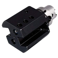 Iscar - Left Hand Cut, HSK63A Modular Connection, Square Shank Lathe Modular Clamping Unit - 95mm Square Shank Length, 25mm Square Shank Width, Through Coolant - Exact Tool & Supply