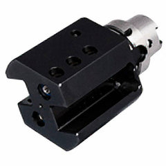 Iscar - Right Hand Cut, HSK63A Modular Connection, Square Shank Lathe Modular Clamping Unit - Through Coolant - Exact Tool & Supply