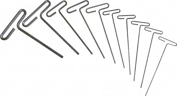 Eklind - 10 Piece T-Handle Hex Key Set - Exact Tool & Supply