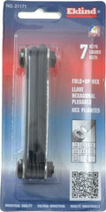 Eklind - 7 Piece Fold-Up Hex Key Set - Exact Tool & Supply