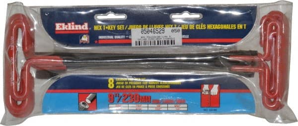 Eklind - 8 Piece T-Handle Hex Key Set - Exact Tool & Supply