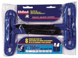 Eklind - 8 Piece T-Handle Hex Key Set - Exact Tool & Supply