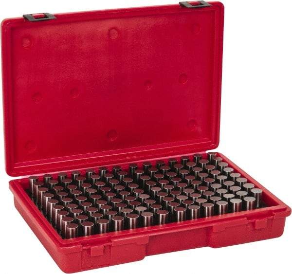 Value Collection - 125 Piece, 0.626-0.75 Inch Diameter Plug and Pin Gage Set - Plus 0.0002 Inch Tolerance, Class ZZ - Exact Tool & Supply