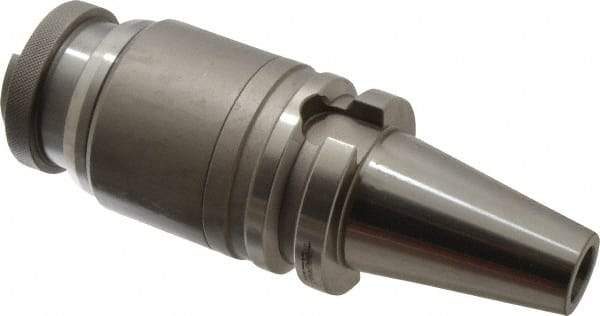 Accupro - BT40 Taper Shank Tension & Compression Tapping Chuck - 5/16 to 7/8" Tap Capacity, 4-1/2" Projection, Size 2 Adapter, Quick Change - Exact Tool & Supply