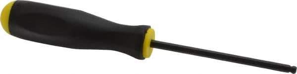 Bondhus - 3/16" Hex Ball End Driver - 3.8" Blade Length, Ergonomic Molded Cushion Grip Handle, 204mm OAL - Exact Tool & Supply