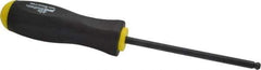 Bondhus - 1/4" Hex Ball End Driver - 4.8" Blade Length, Ergonomic Molded Cushion Grip Handle, 249mm OAL - Exact Tool & Supply