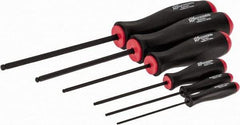 Bondhus - 6 Piece, 1.5 to 5mm Ball End Hex Driver Set - Comes in Vinyl Pouch - Exact Tool & Supply