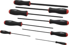 Bondhus - 8 Piece, 2 to 10mm Ball End Hex Driver Set - Comes in Vinyl Pouch - Exact Tool & Supply