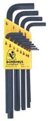 Bondhus - 12 Piece L-Key Hex Key Set - Exact Tool & Supply