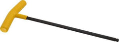 Bondhus - 5/16" Hex, T-Handle Cushion Grip, Ball End Hex Key - 10-1/2" OAL, Protanium High Torque Steel, Inch System of Measurement - Exact Tool & Supply