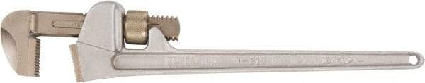 Ampco - 48" Aluminum Nonsparking Pipe Wrench - 7-9/16" Pipe Capacity - Exact Tool & Supply