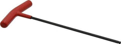 Bondhus - 5mm Hex, T-Handle Cushion Grip, Ball End Hex Key - 246mm OAL, Protanium High Torque Steel, Metric System of Measurement - Exact Tool & Supply