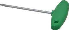 Wiha - T9 Standard Torx Key - Flag-Style, 3.94" Length Under Head, 100mm OAL - Exact Tool & Supply
