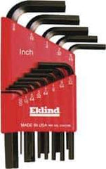 Eklind - 13 Piece L-Key Hex Key Set - Hex Range 0.05 to 3/8" - Exact Tool & Supply