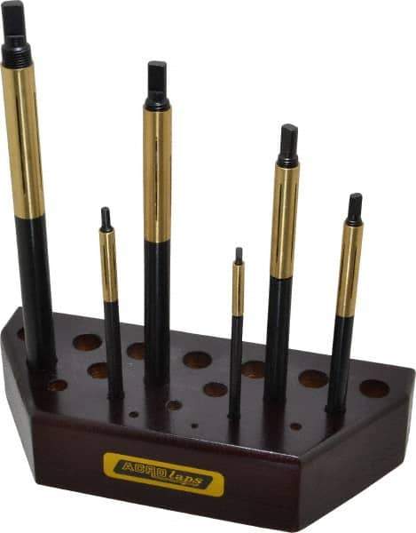 Made in USA - 6 Piece Barrel Lap Set - 3/16 to 1/2" Hole Diam - Exact Tool & Supply