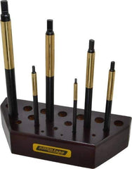 Made in USA - 6 Piece Barrel Lap Set - 3/16 to 1/2" Hole Diam - Exact Tool & Supply