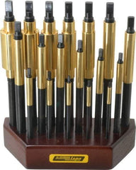 Made in USA - 18 Piece Barrel Lap Set - 3/16 to 1" Hole Diam - Exact Tool & Supply