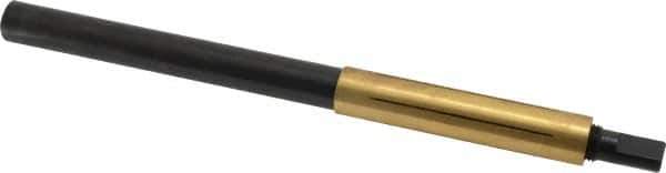 Made in USA - 6-3/4" Length x 9/16" Diam Through Hole Barrel Lap - 4" Arbor Diam, 2-3/4" Barrel Length, Eccentric Slot - Exact Tool & Supply