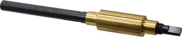 Made in USA - 7-1/4" Length x 15/16" Diam Through Hole Barrel Lap - 1/2" Arbor Diam, 3" Barrel Length, Eccentric Slot - Exact Tool & Supply