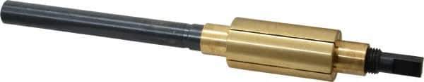 Made in USA - 7-1/4" Length x 1" Diam Through Hole Barrel Lap - 1/2" Arbor Diam, 3" Barrel Length, Eccentric Slot - Exact Tool & Supply