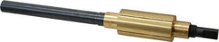 Made in USA - 7-1/4" Length x 1" Diam Through Hole Barrel Lap - 1/2" Arbor Diam, 3" Barrel Length, Eccentric Slot - Exact Tool & Supply
