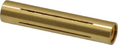 Made in USA - 1/4" Diam Through Hole Barrel Cylinder - 1-1/4" Barrel Length, Eccentric Slot - Exact Tool & Supply