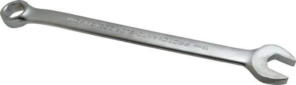 Proto - 19mm 6 Point Offset Combination Wrench - 15° Head Angle, 11-1/32" OAL, Steel, Satin Finish - Exact Tool & Supply