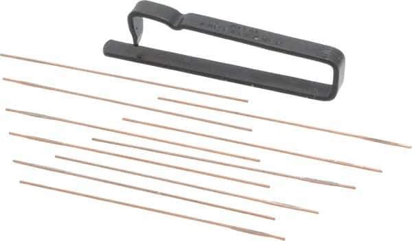 Made in USA - 2-1/2" Long x 0.036" Thick Midget Lap - 0.027" Arbor Diam, 10 Piece Set - Exact Tool & Supply