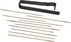 Made in USA - 2-1/2" Long x 0.04" Thick Midget Lap - 0.03" Arbor Diam, 10 Piece Set - Exact Tool & Supply