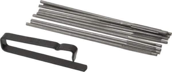 Made in USA - 3-1/4" Long x 0.12" Thick Midget Lap - 0.09" Arbor Diam, 10 Piece Set - Exact Tool & Supply