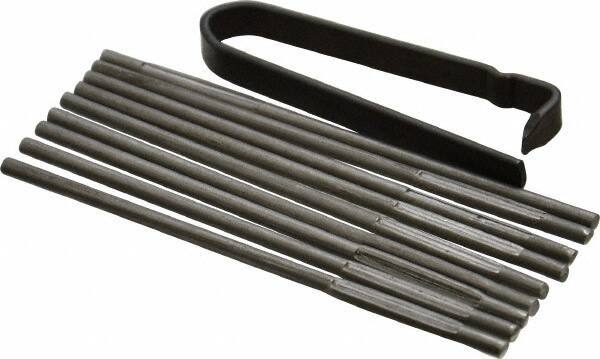 Made in USA - 3-1/4" Long x 0.135" Thick Midget Lap - 0.105" Arbor Diam, 10 Piece Set - Exact Tool & Supply