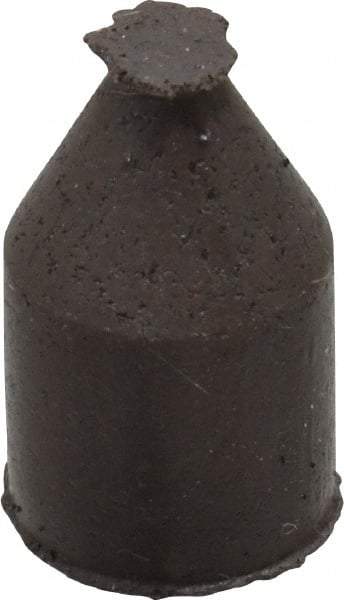 Cratex - 3/8" Max Diam x 5/8" Long, Cone, Rubberized Point - Medium Grade, Silicon Carbide, 1/16" Arbor Hole, Unmounted - Exact Tool & Supply