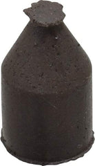 Cratex - 3/8" Max Diam x 5/8" Long, Cone, Rubberized Point - Medium Grade, Silicon Carbide, 1/16" Arbor Hole, Unmounted - Exact Tool & Supply