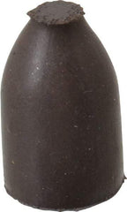 Cratex - 1/2" Max Diam x 7/8" Long, Cone, Rubberized Point - Medium Grade, Silicon Carbide, 1/8" Arbor Hole, Unmounted - Exact Tool & Supply