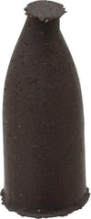 Cratex - 3/8" Max Diam x 1" Long, Cone, Rubberized Point - Medium Grade, Silicon Carbide, 1/8" Arbor Hole, Unmounted - Exact Tool & Supply