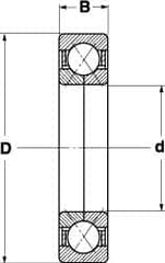 SKF - Radial Ball Bearings; Type: 4 Point Angular Contact Ball Bearing ; Style: Open ; Bore Diameter (mm): 30.00 ; Outside Diameter (mm): 72.00 ; Width (mm): 19.00 ; Flange Type: Without Flange - Exact Tool & Supply