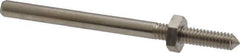 Value Collection - 1/8" Shank No. 6 Abrasive Point Mandrel - 1-3/4" Length, 1/8" Hole Compatibility, for Cones, Points & Rubberized Points - Exact Tool & Supply
