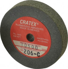 Cratex - 2" Diam x 1/4" Hole x 3/8" Thick, Surface Grinding Wheel - Silicon Carbide, Coarse Grade, 10,500 Max RPM, Rubber Bond, No Recess - Exact Tool & Supply