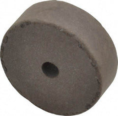 Cratex - 1-1/2" Diam x 1/4" Hole x 1/2" Thick, Surface Grinding Wheel - Silicon Carbide, Medium Grade, 15,000 Max RPM, Rubber Bond, No Recess - Exact Tool & Supply