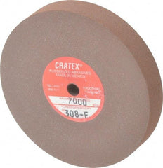 Cratex - 3" Diam x 1/4" Hole x 1/2" Thick, Surface Grinding Wheel - Silicon Carbide, Fine Grade, 7,000 Max RPM, Rubber Bond, No Recess - Exact Tool & Supply