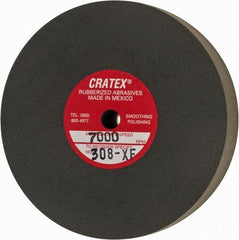 Cratex - 3" Diam x 1/4" Hole x 1/2" Thick, Surface Grinding Wheel - Silicon Carbide, Extra Fine Grade, 7,000 Max RPM, Rubber Bond, No Recess - Exact Tool & Supply