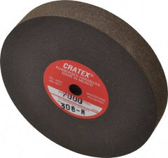 Cratex - 3" Diam x 1/4" Hole x 1/2" Thick, Surface Grinding Wheel - Silicon Carbide, Medium Grade, 7,000 Max RPM, Rubber Bond, No Recess - Exact Tool & Supply