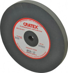 Cratex - 6" Diam x 1/2" Hole x 1/2" Thick, Surface Grinding Wheel - Silicon Carbide, Extra Fine Grade, 3,600 Max RPM, Rubber Bond, No Recess - Exact Tool & Supply