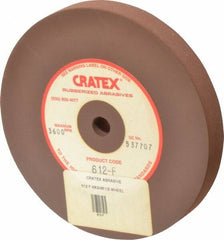 Cratex - 6" Diam x 1/2" Hole x 3/4" Thick, Surface Grinding Wheel - Silicon Carbide, Fine Grade, 3,600 Max RPM, Rubber Bond, No Recess - Exact Tool & Supply